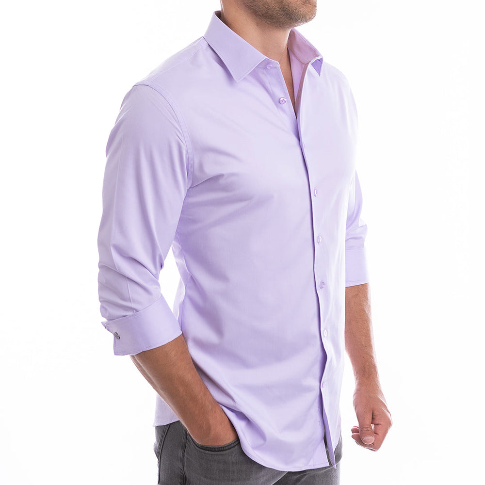goTIELESS Ultimate Dress Shirt (Lavender) Million Dollar Collar