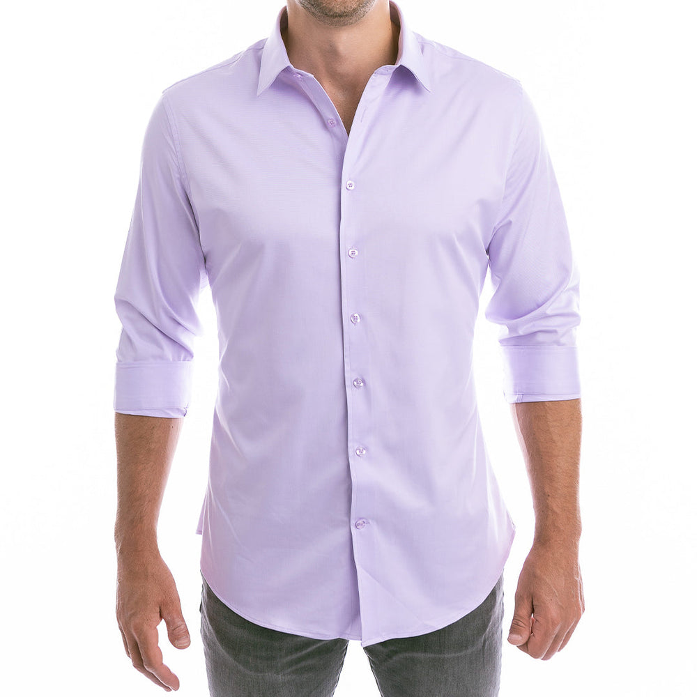 goTIELESS Ultimate Dress Shirt (Lavender) Million Dollar Collar