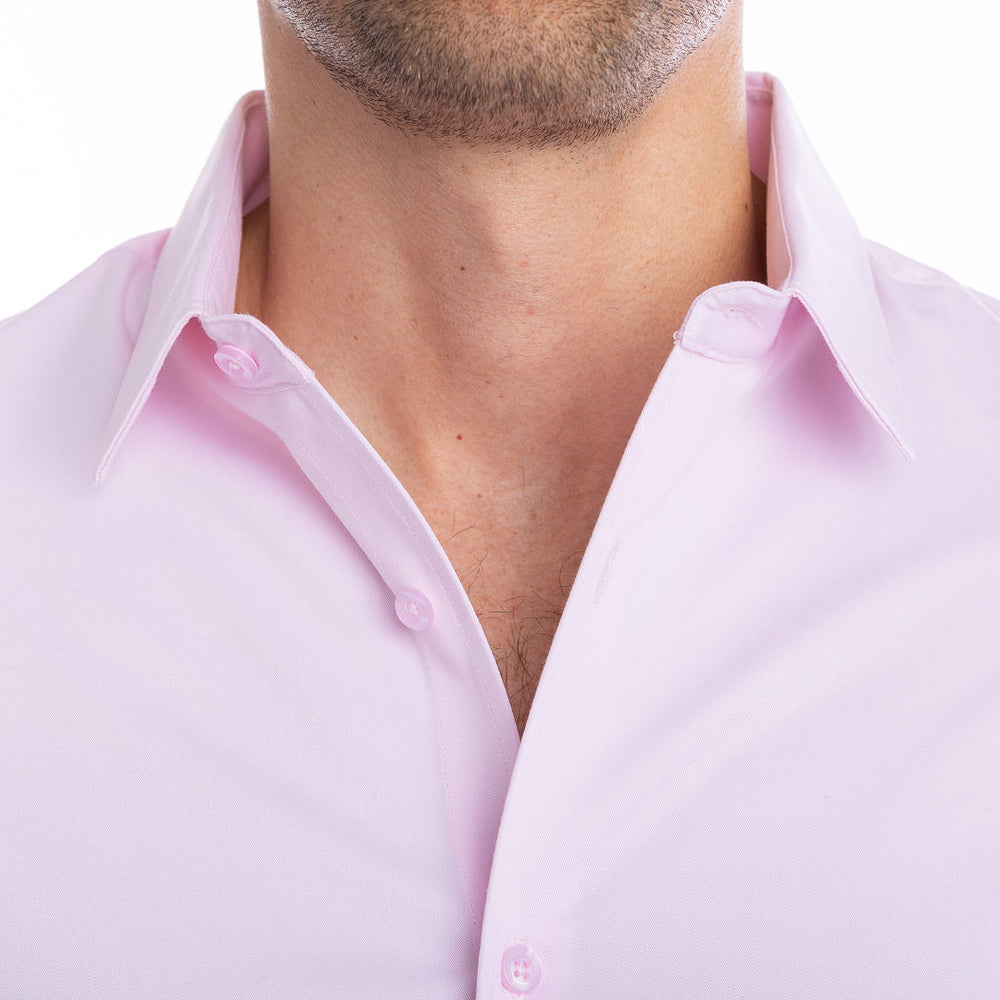 goTIELESS Ultimate Dress Shirt (Light Pink) Million Dollar Collar
