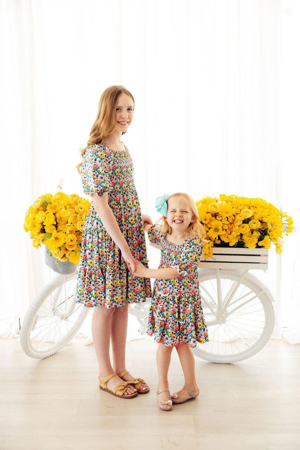 Beautiful Blossoms Smocked Ruffle Dress