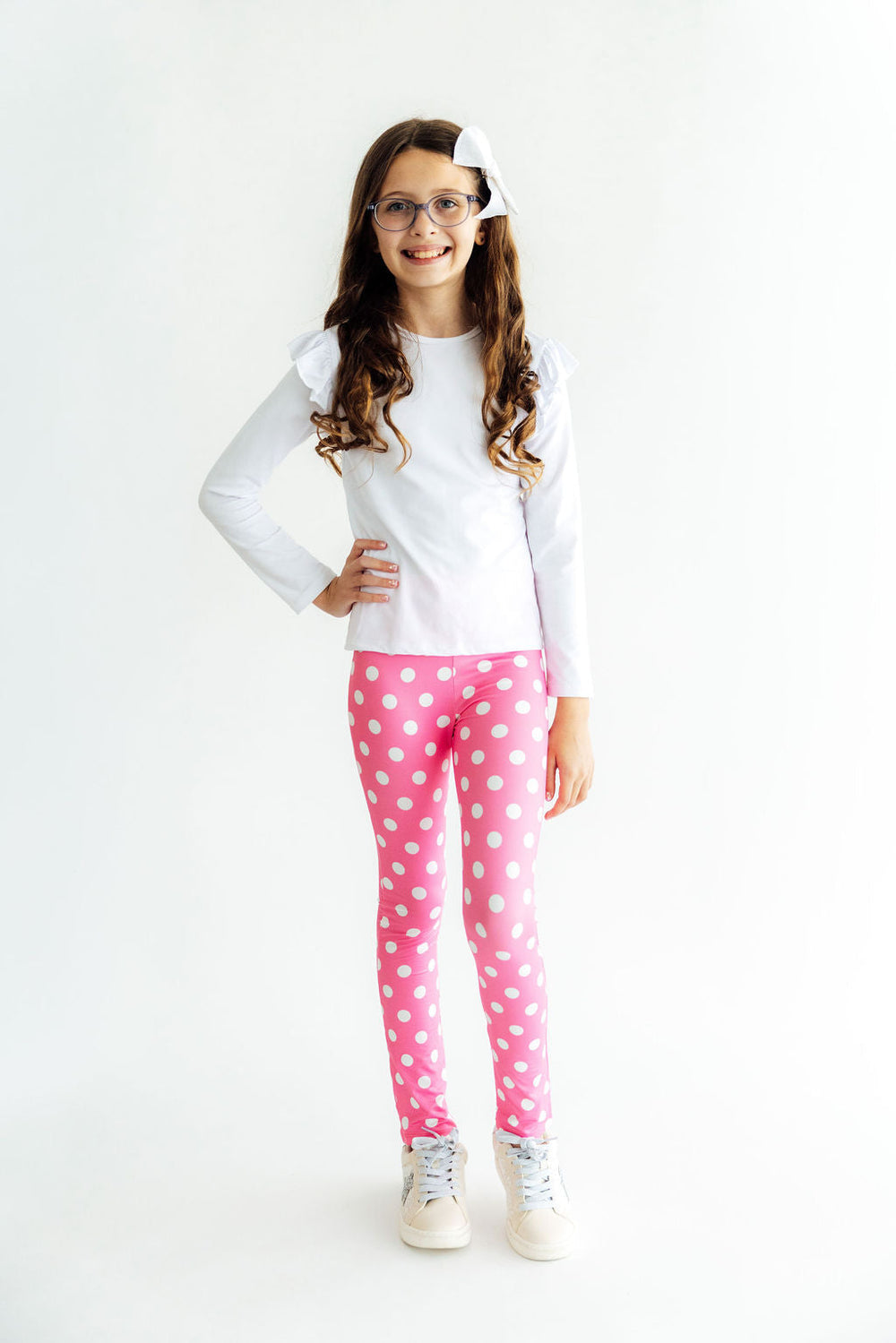 Pink Polka Dots Leggings