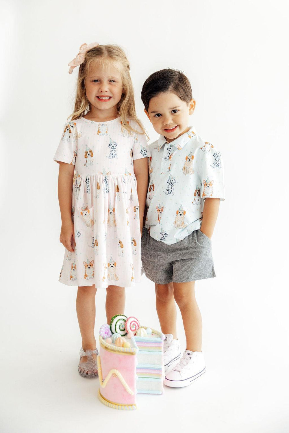 Boys Party Pups S/S Polo