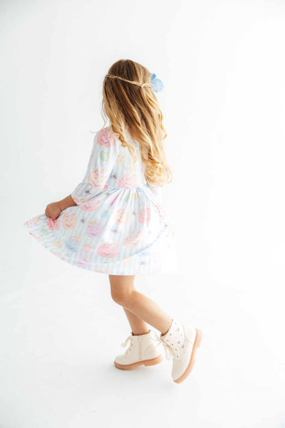 Here for the Candy 3/4 Sleeve Pocket Twirl Dress