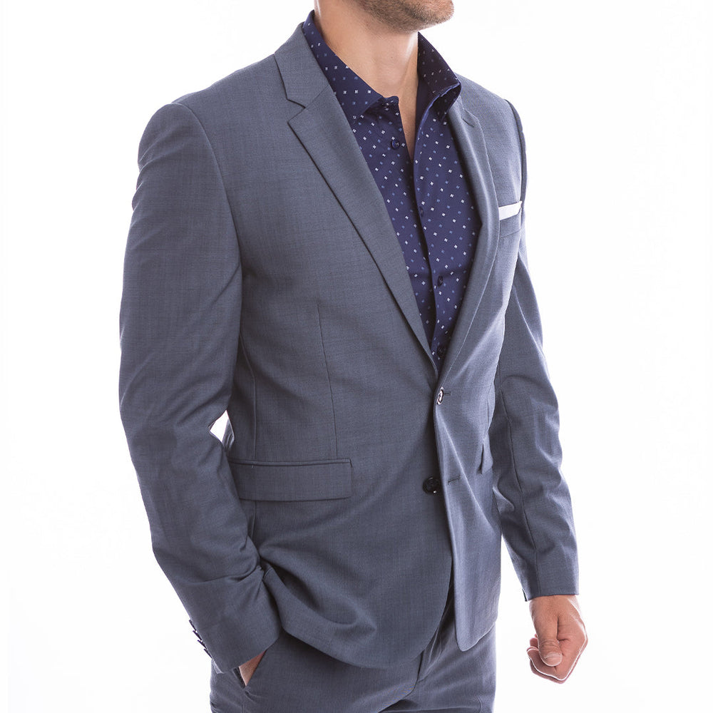 goTIELESS Ultimate Dress Shirt (Navy Polk-a-Dot) Million Dollar Collar