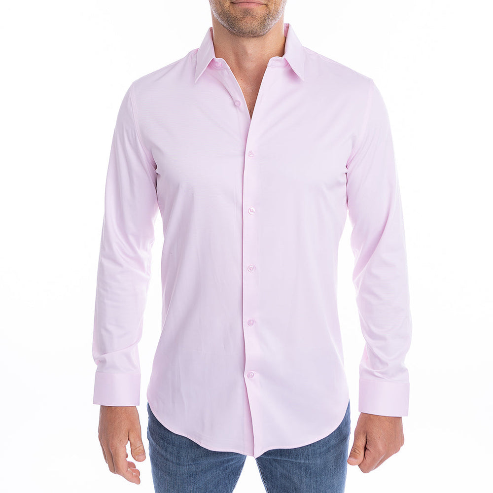 goTIELESS Ultimate Dress Shirt (Light Pink) Million Dollar Collar