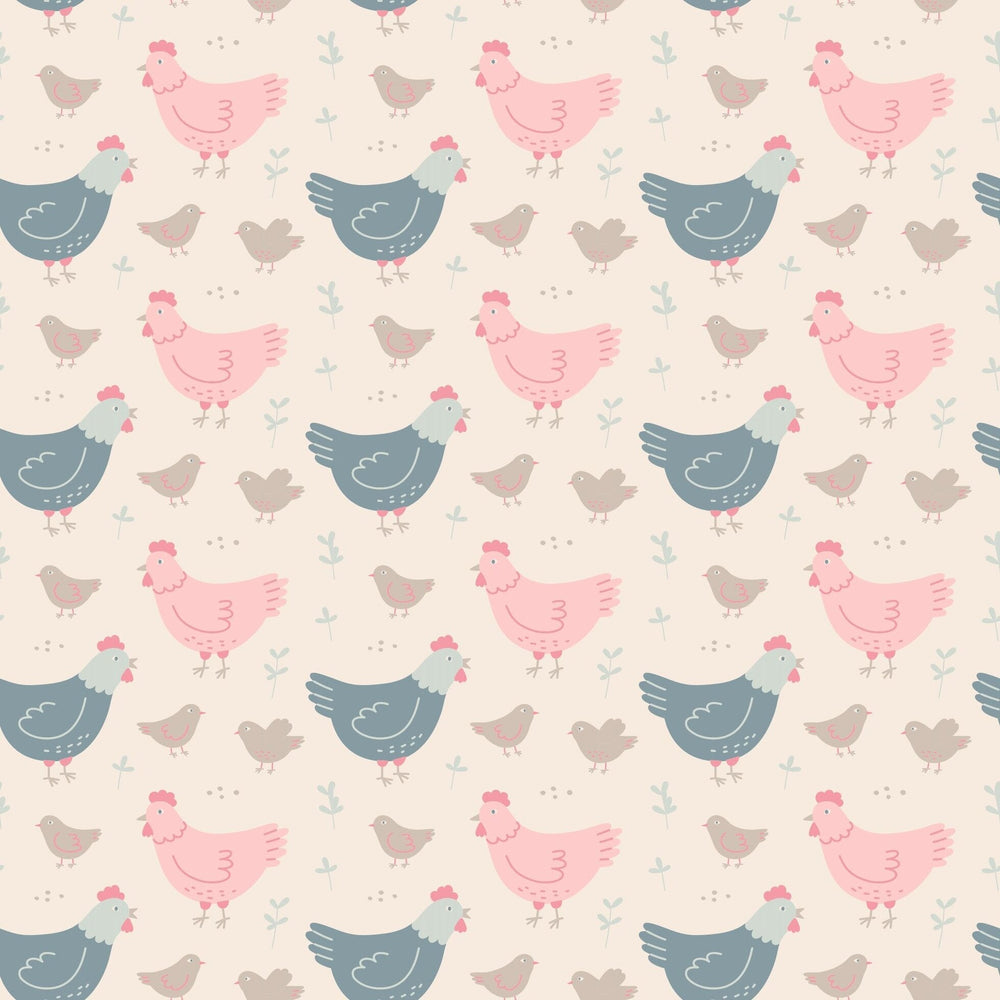 Pink Farm Hens Bamboo Ruffle Romper