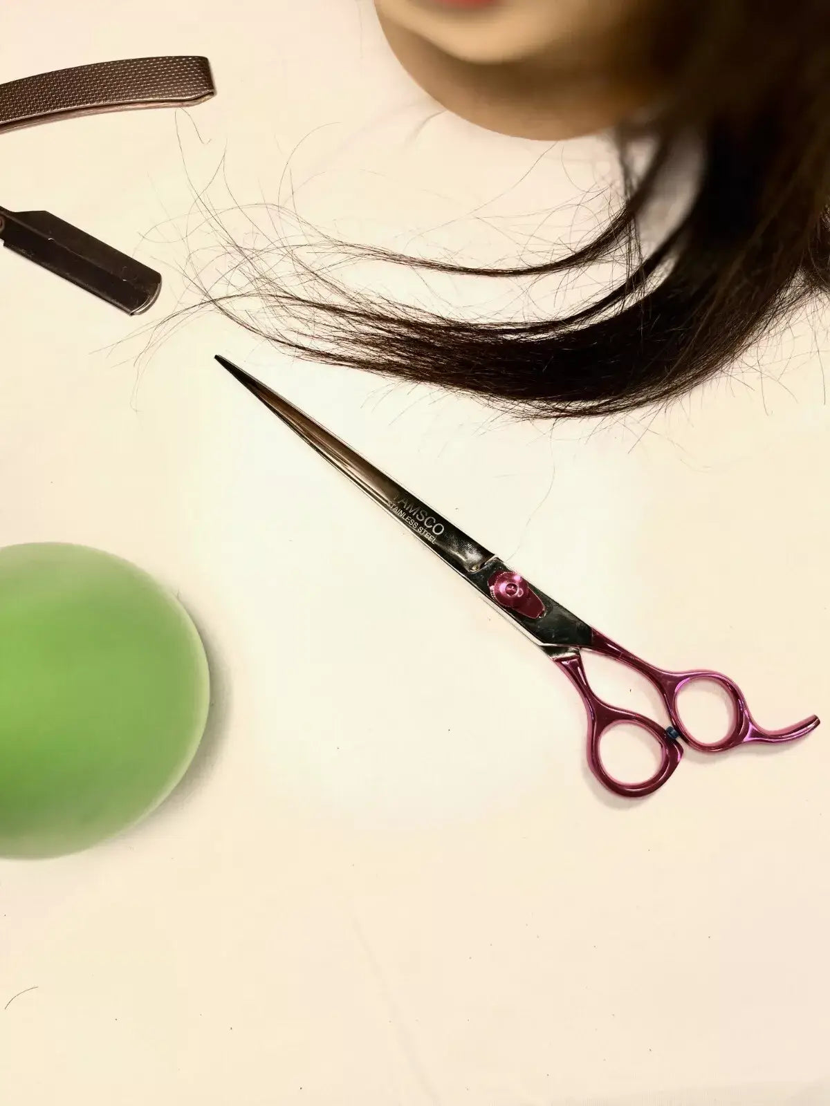 Stylish & Efficient Pink Hair Cutting Shears - 7.25" Precision for Flawless Cuts