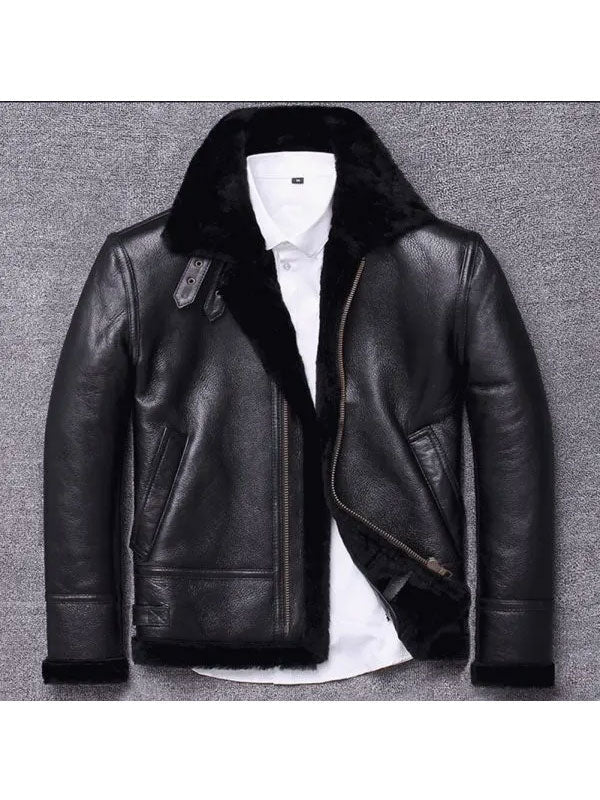 Men’s Sheepskin Winter Fur Coat Jacket
