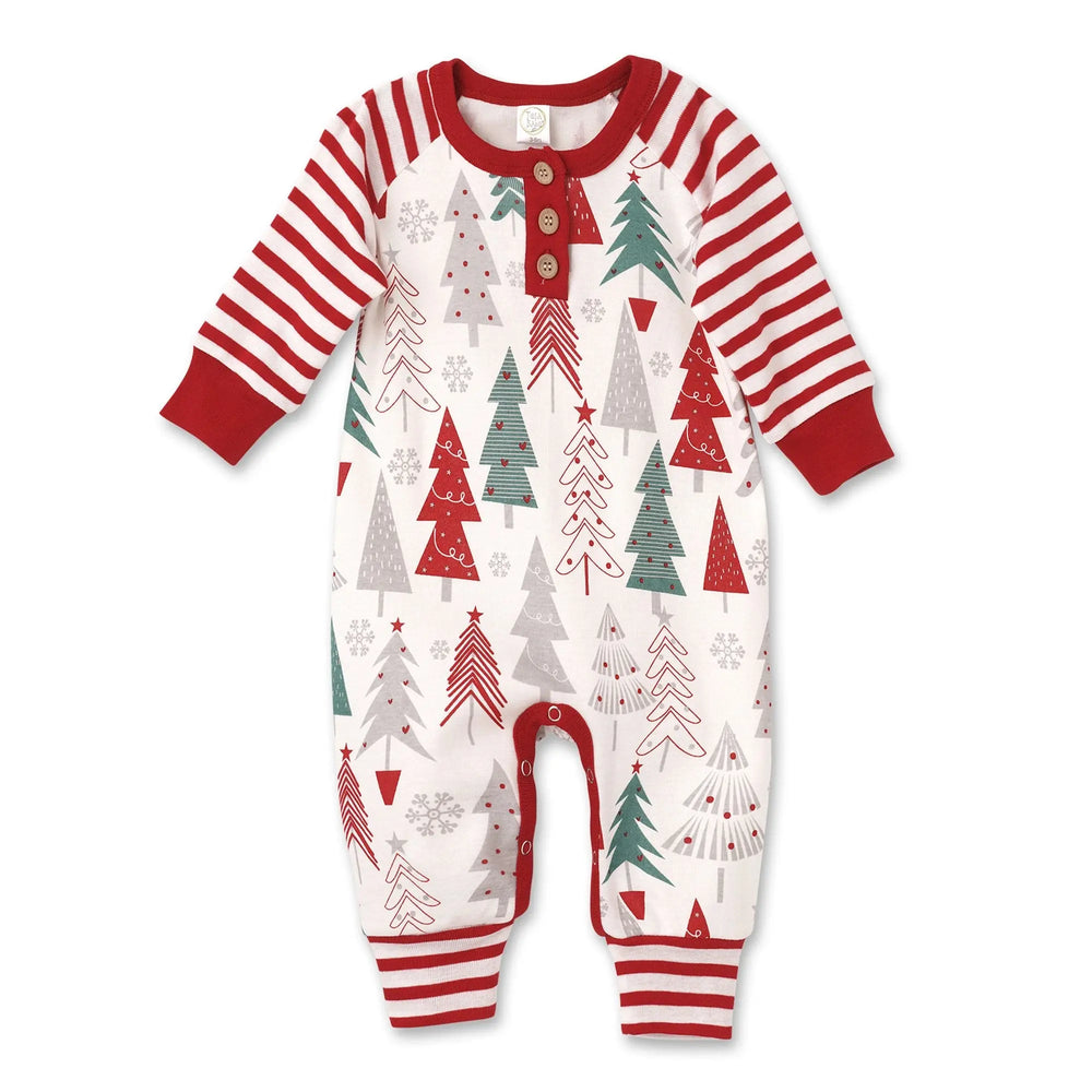 Christmas Tree Baby Romper – Soft Cotton Holiday Outfit Tesa Babe