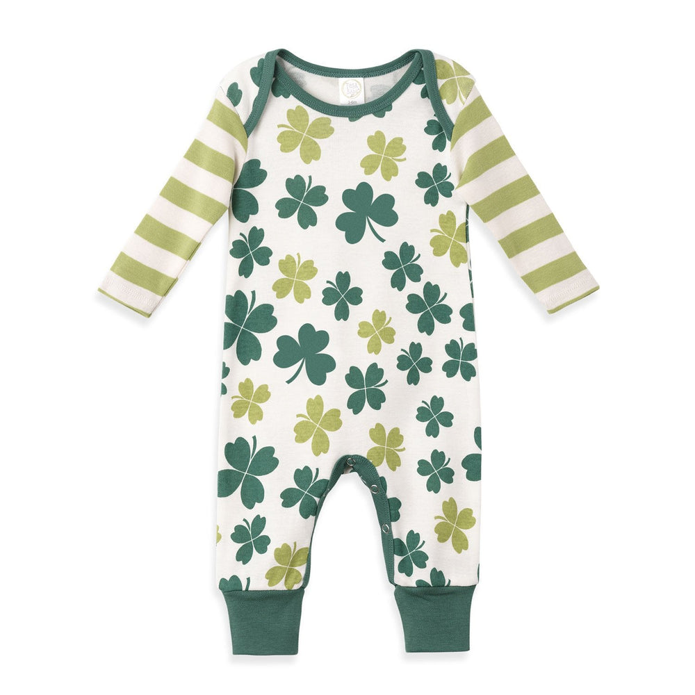 Baby's St. Patty's Shamrocks & Clovers Cotton Romper Tesa Babe