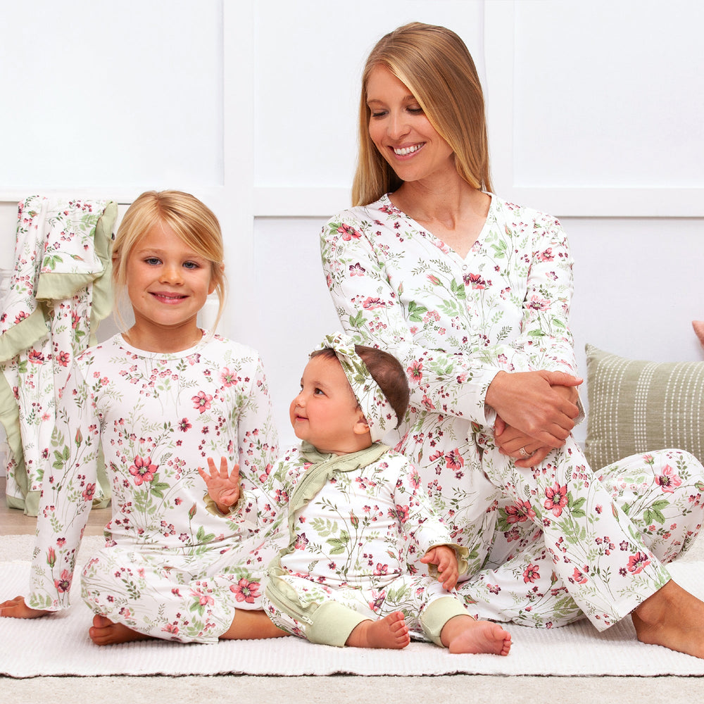 Pretty Petals Bamboo Zipper Romper - Mommy and Me Tesa Babe