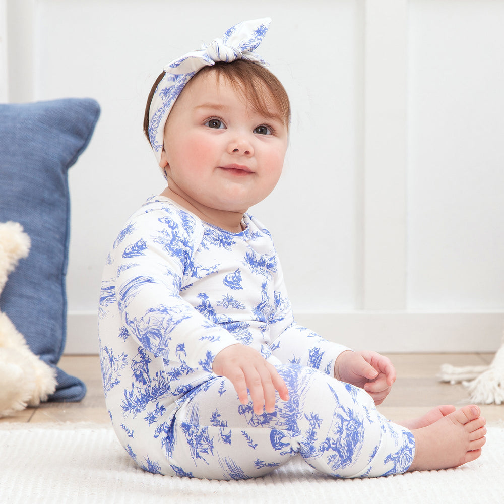 Baby Girl Toile de Jouy Bamboo Romper Tesa Babe