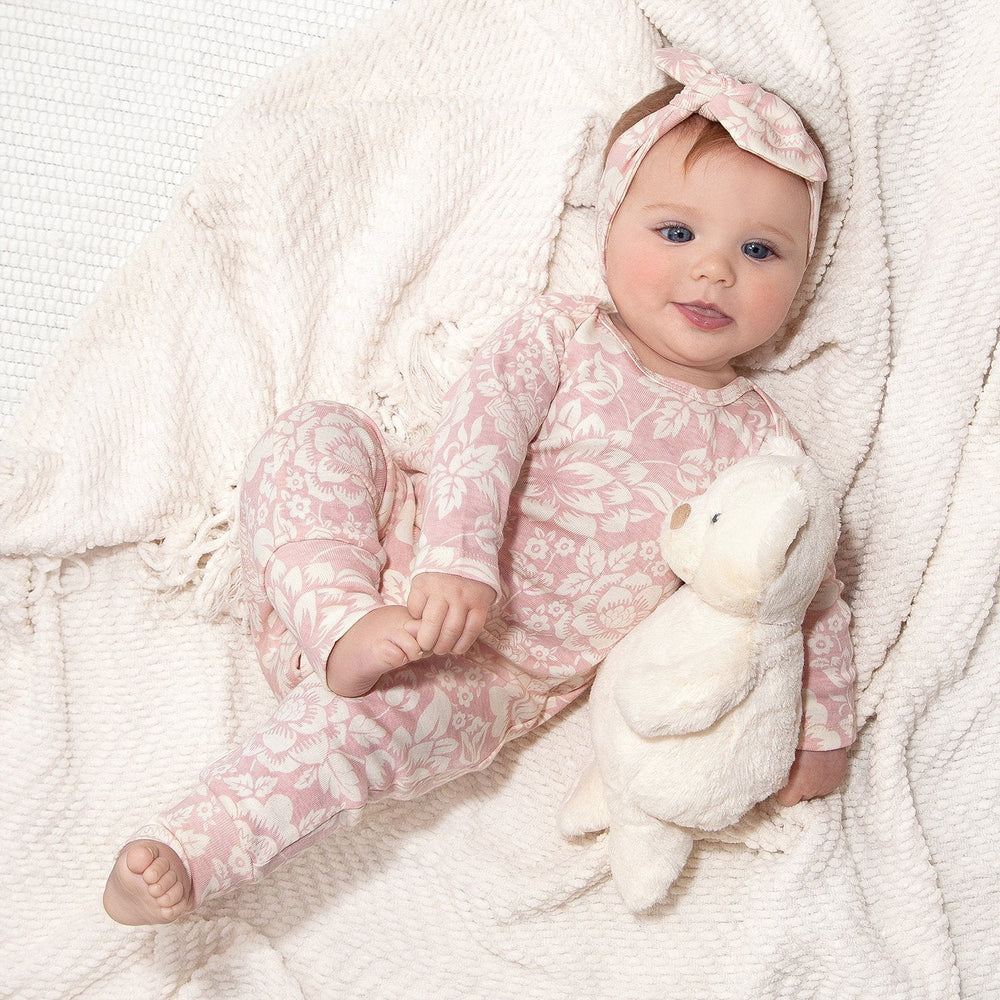 Vintage Floral Baby Romper – Cotton Long Sleeve One-Piece Tesa Babe