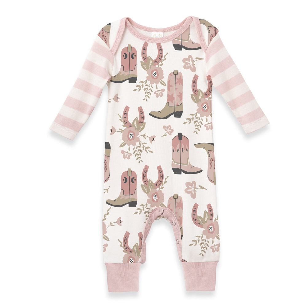 Western Cowgirl Boots Baby Cotton Romper Tesa Babe