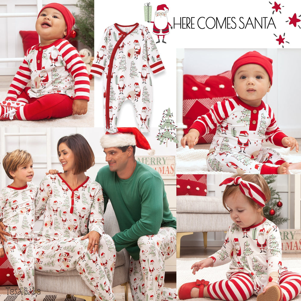 Christmas Santa Women's Bamboo Pajama Set Family Matching Tesa Babe