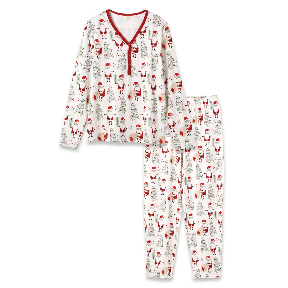 Christmas Santa Women's Bamboo Pajama Set Family Matching Tesa Babe