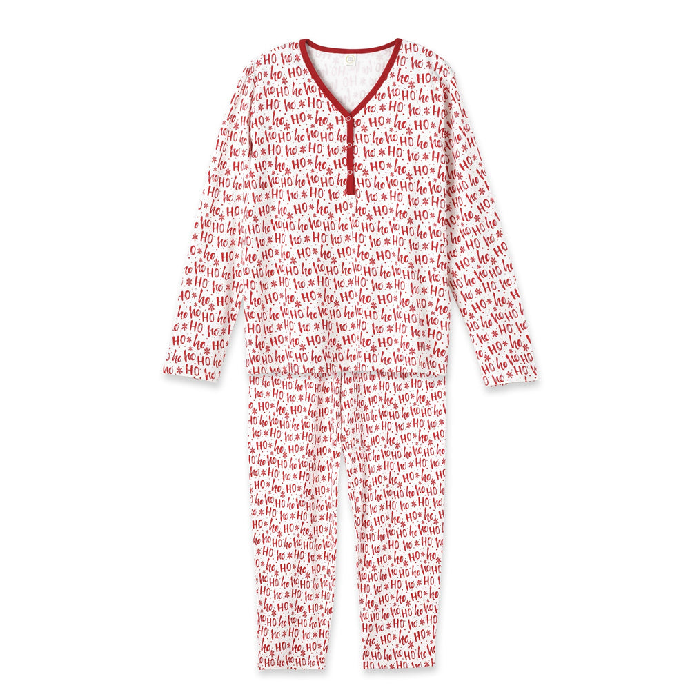 Christmas Ho-Ho-Ho Women's Bamboo Pajama Family Matching Set