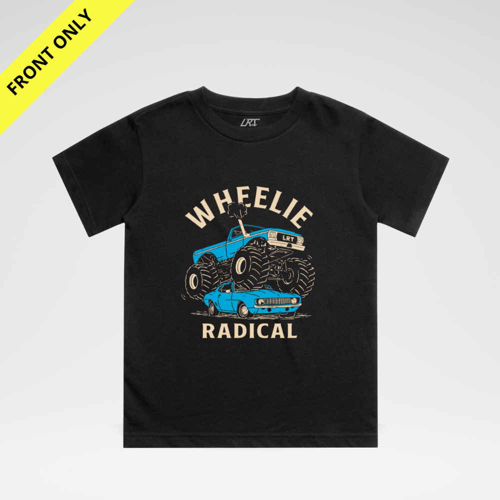 WHEELIE RADICAL TEE - BLUE EDITION (FRONT ONLY)