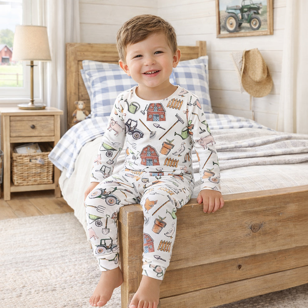 Farmer's Market Kids Bamboo Pajama Set Tesa Babe